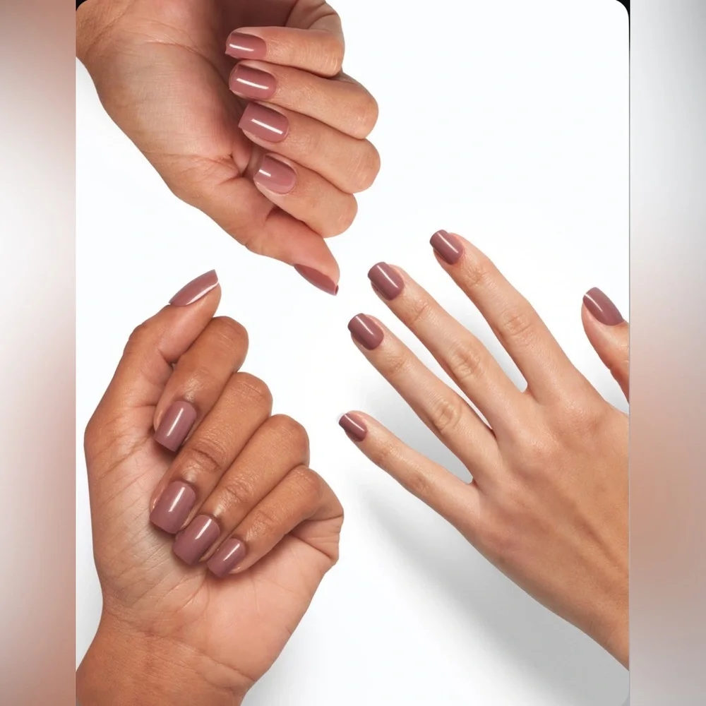 OPI On Point Press-On Nail Kit Tickle My France-y Burgundy Mauve Reusable Vegan
